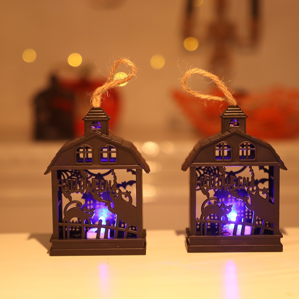 Halloween lámpara de calabaza portátil fiesta decoración prop lámpara esqueleto lámpara LED vela electrónica colgante lámpara fantasma