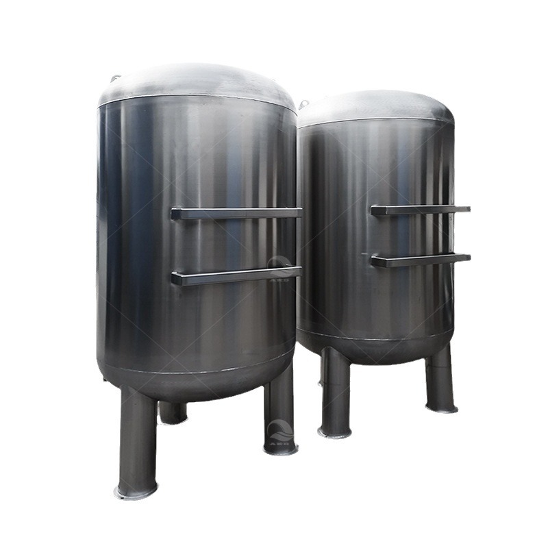 Multimedia Filter Industrial Manganese Removal Equipment Vertical Environmental Protection Filter River Water Well Water Sand and Gravel Filter Tank Customization