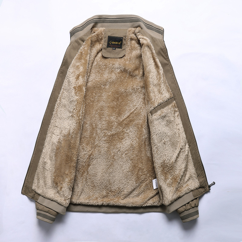 Herren Winterjacke Für Business Casual Mit Weichem Plüschfutter_voghion.com