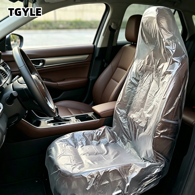 Disposable Car Seat Protective Film Dust Cover for Auto Repair, Anti-Sweat and Anti-Dirt Disposable Seat Cover