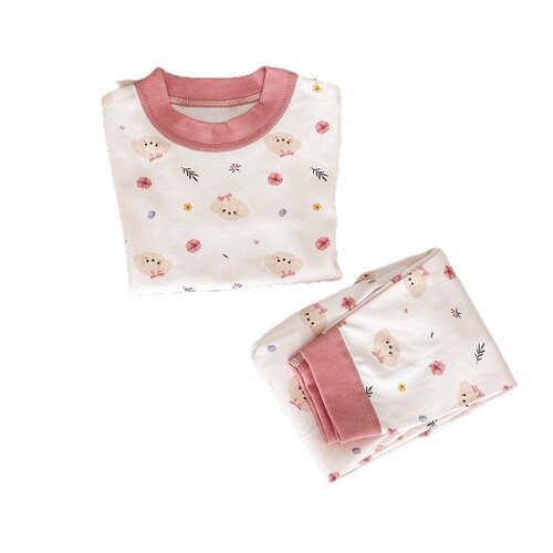 2025 Autumn Collection Baby Autumn Clothing Set Cotton Sleepwear for Infants Boys and Girls Pure Cotton Underwear Set Spring and Autumn