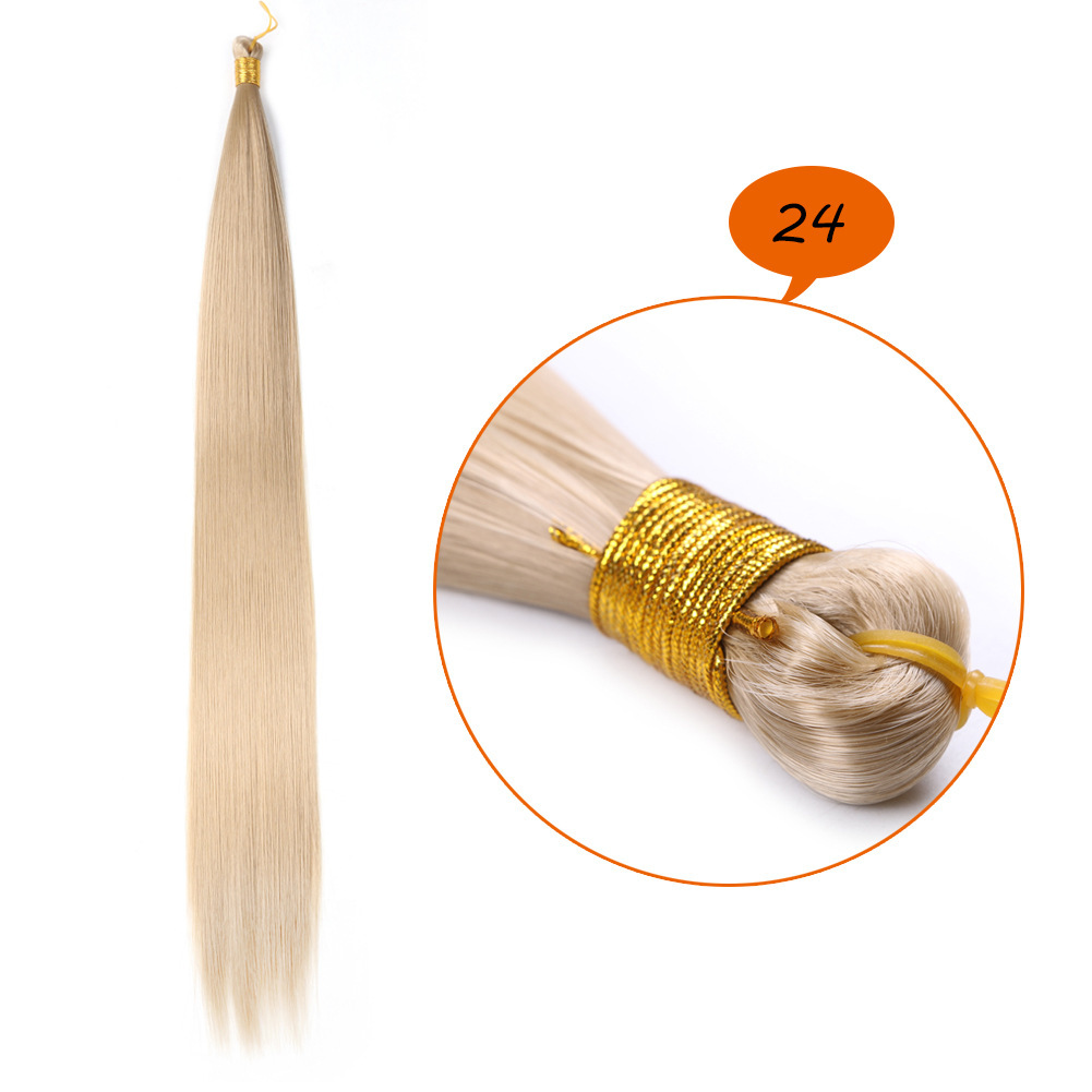 Perücke nahtlose Haarverlängerungen Dreadlocks Perücke gerades Massenhaar Hochtemperatur-Drahtperücke Haarverlängerungen gerader Haargriff_voghion.com