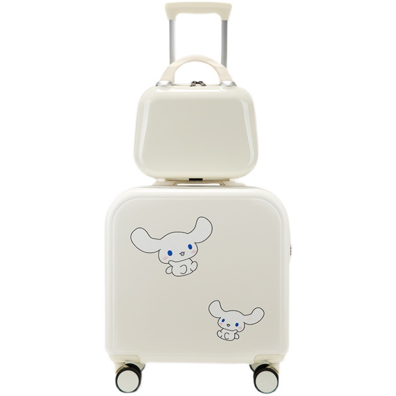 Pequeño equipaje 18 pulgadas universal rueda contraseña embarque caso imprimible logo niños cremallera trolley caso al por mayor