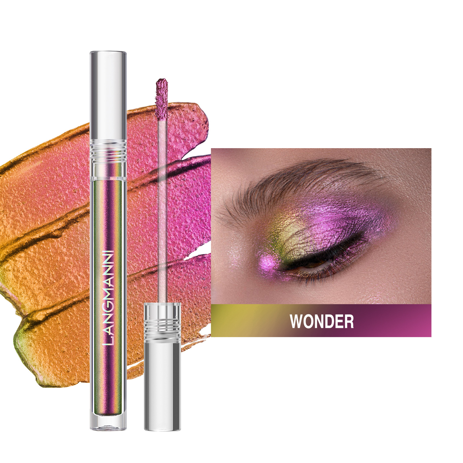 Langmanni Single Chameleon Liquid Eyeshadow shines with eyeshadow liquid eye makeup undefined