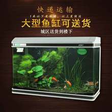 佳宝中型金鱼缸80cm超白1米1.2米客厅生态玻璃长方形免换水族箱60
