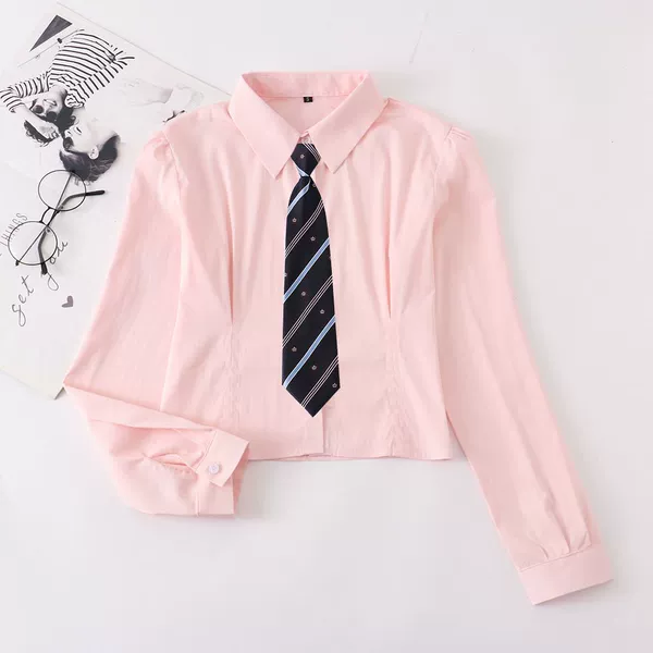 Fuchsia shirt, tie
