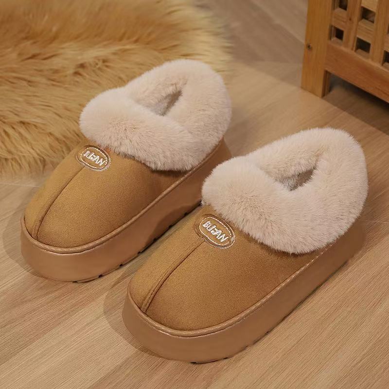 Nuevos zapatos de algodón transfronterizos de moda de otoño y invierno, zapatillas de algodón para parejas de moda interior y exterior, zapatos cálidos