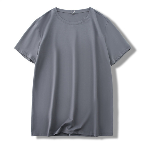Ice silk short-sleeve T-shirt summer ice silk silk men's mulberry silk clothes Korean loose thin half-sleeve men's T-shirt