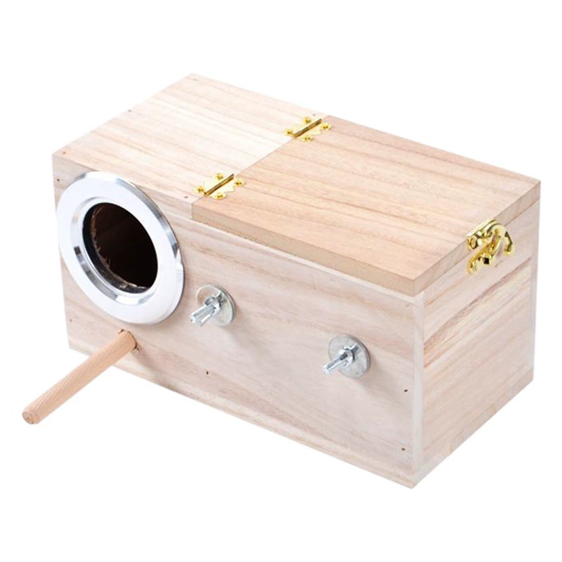 Производитель оптовая продажа ящик для разведения из цельного дерева munia тигровая кожа пион большая голова Xuanfeng коробка для гнезда для попугая коробка для разведения птичьего гнезда