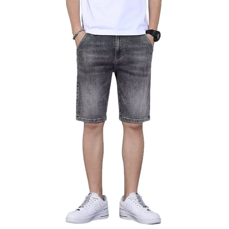 Pantalones de jeans elásticos para hombres, pantalones de verano delgados, tendencia universal, pantalones elásticos suaves, deportes estudiantiles