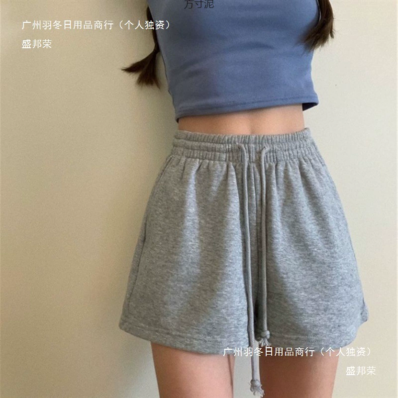 Женские летние тонкие шорты с высокой талией, свободные прямые спортивные шорты, универсальные широкие брюки, оптовая продажа от производителя