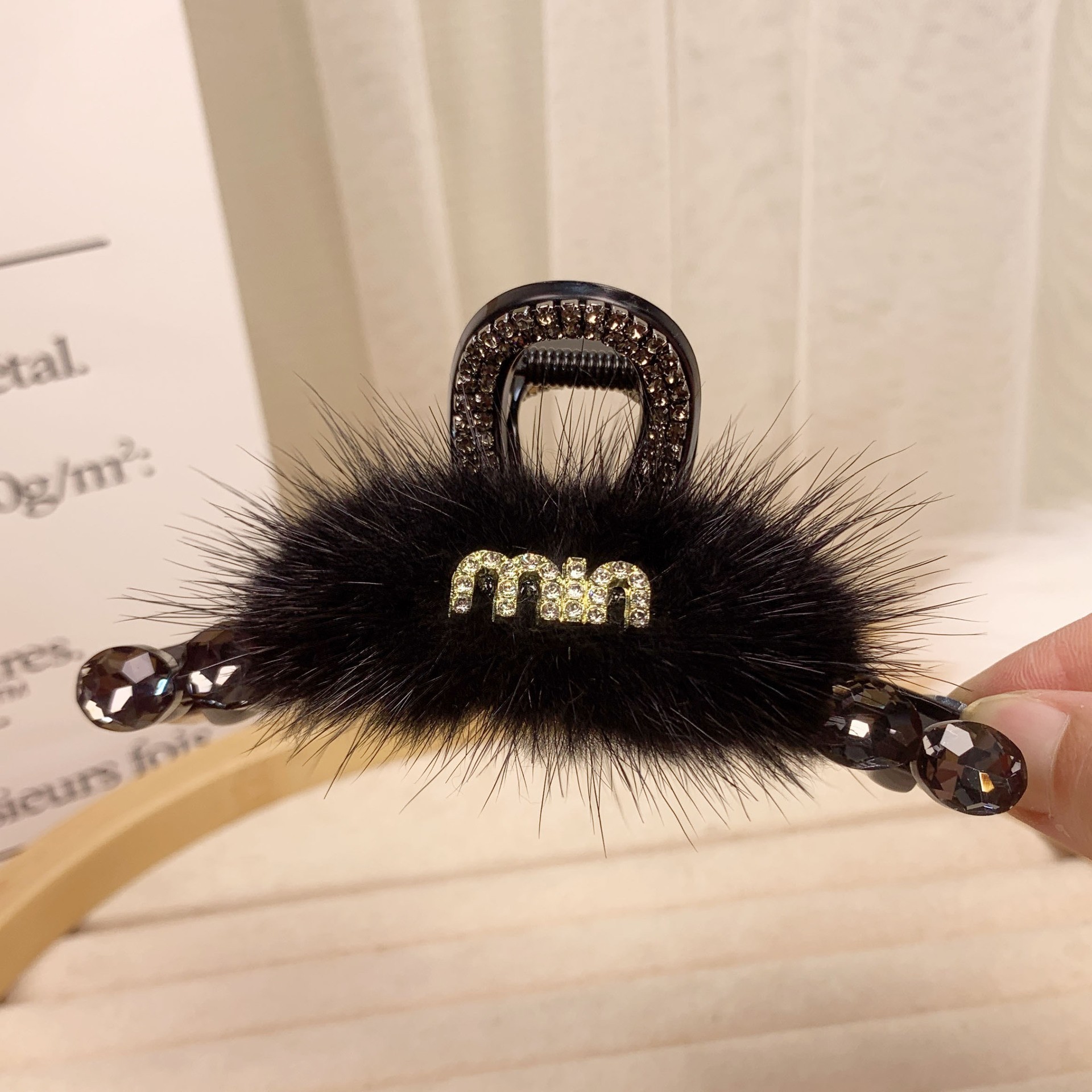 [black] min mink hair 11cm