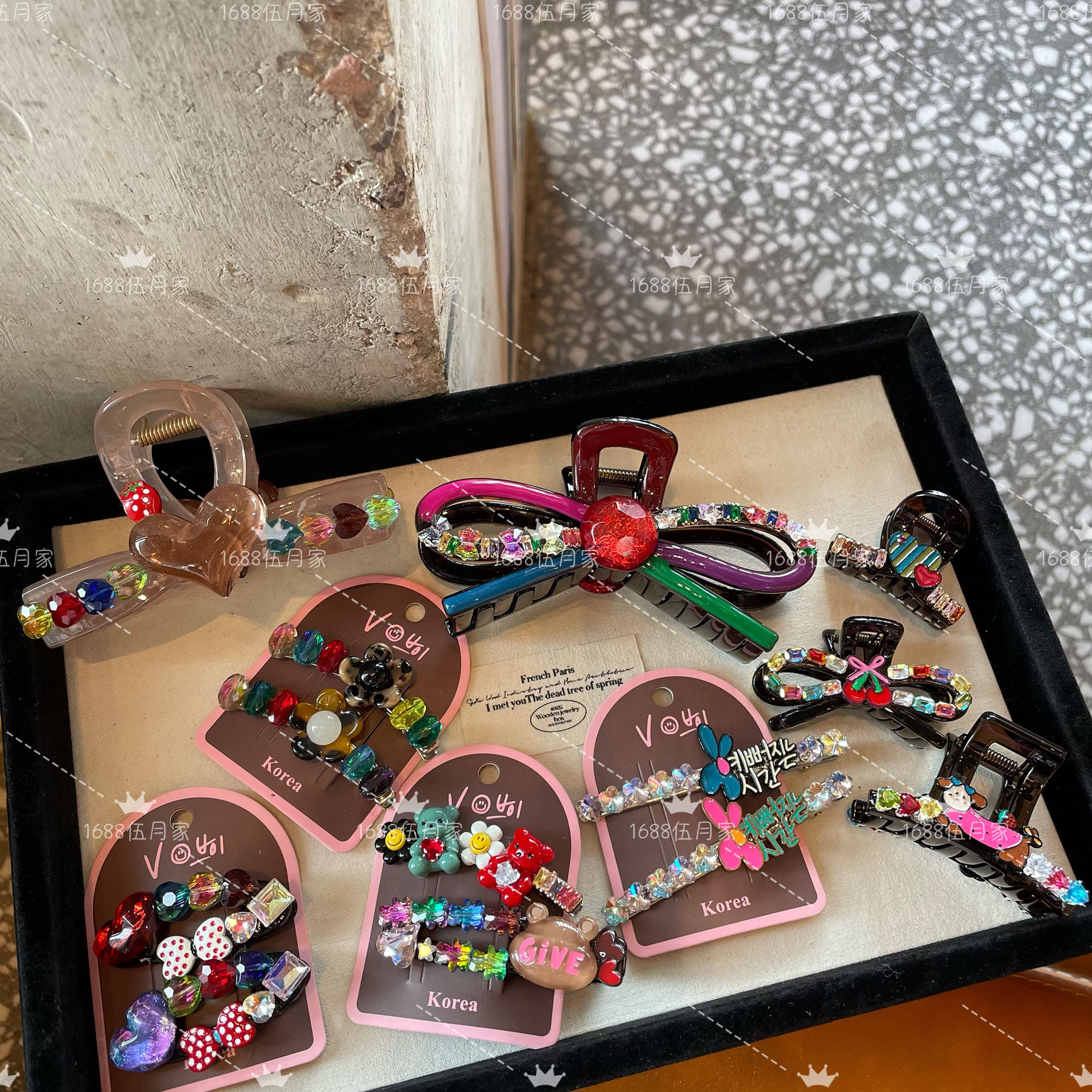 【实拍】出口韩国品质精致闪钻轻奢高级感简约发夹发饰小众发抓新