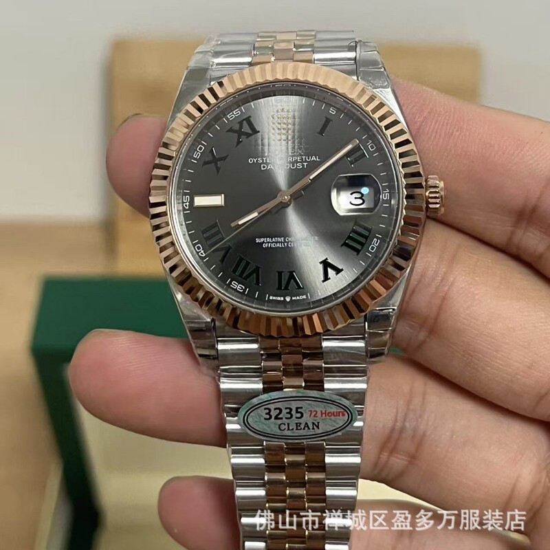 Cross-Border Rose Gold Pothos Log Green Plate 3235 Movement Women's Watch Mechanical Watch Watch Factory Export Cross-Border Rose Gold Pothos Log Green Plate 3235 Movement Women's Watch Mechanical Watch Watch Factory Export