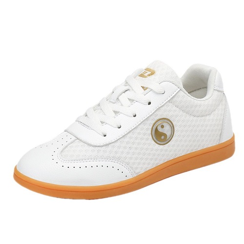 Duweike Tai Chi shoes cloth shoes tendon bottom spring soft leather Tai Chi Kung Fu martial arts shoes practice shoes sports shoes for men and women