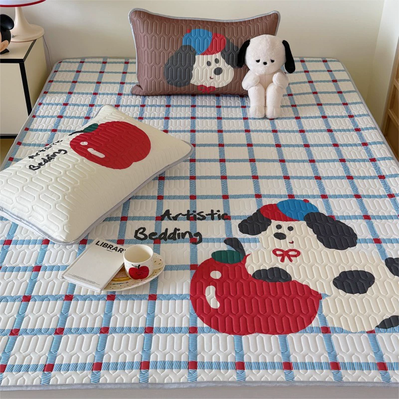 Летний латексный коврик с героями мультфильмов, комплект из трех предметов, милый детский мягкий коврик для общежития с собакой и кошкой, 1,5 м, 1.8m