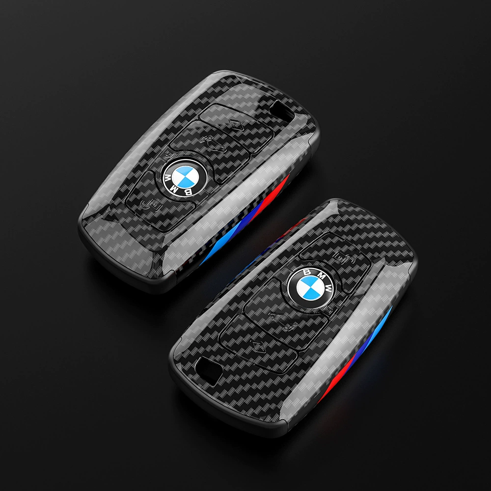 Кожух/чехол с углеродистым рисунком для ключа подходит для BMW X1X3, серия 1, 3, 5, 320Li, защитный чехол, для X5X6, корпус 530, застежка-кавер