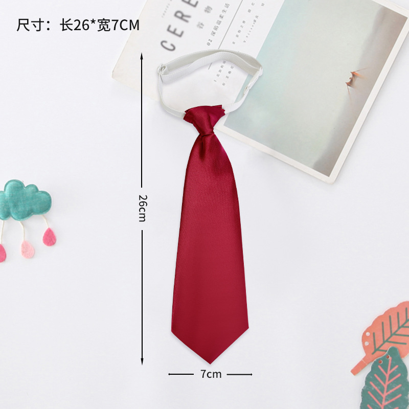 Pajarita para niños Corbata para niños coreanos Pajarita para bebés de color rojo vino de moda