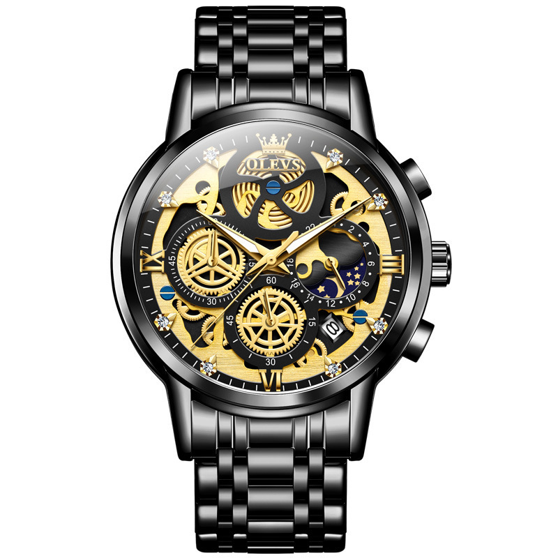 2023 New Watch Oulishi Brand Watch Quartz Watch Fashion Versatile Multi Functional Timing Men's Watch Men's Watch_voghion.com