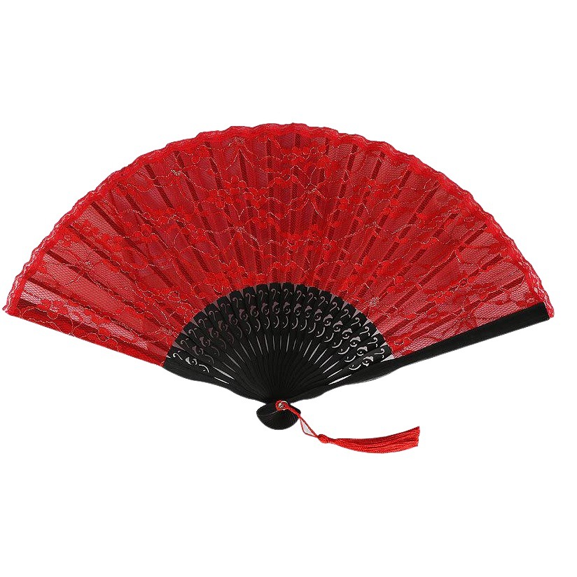 Estilo Europeo encaje princesa antiguo estilo plegable ventilador estilo japonés artesanía regalo ventilador estilo chino ventilador al por mayor