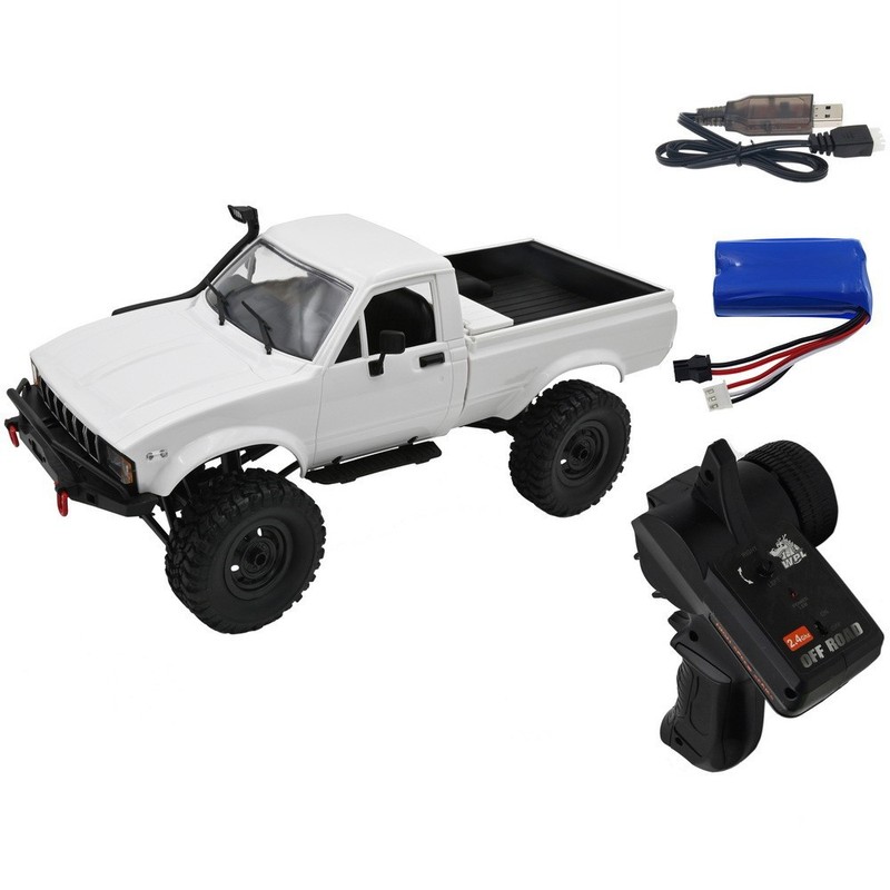 Full scale WPL military truck pickup remote control car C24 jeep four-wheel drive climbing remote control model children's toys