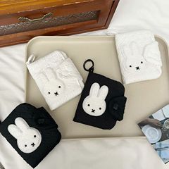 しわのかわいいウサギの小銭入れの女性insシンプルなイヤホンのカバンのレトロな収納の硬貨の身分証の多層カードのカバン