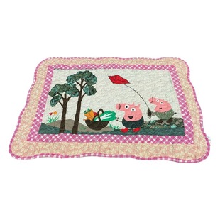 Factory processing cotton cartoon printing quilted household small floor mat 40 × 60 door mat foot mat pet mat non-slip