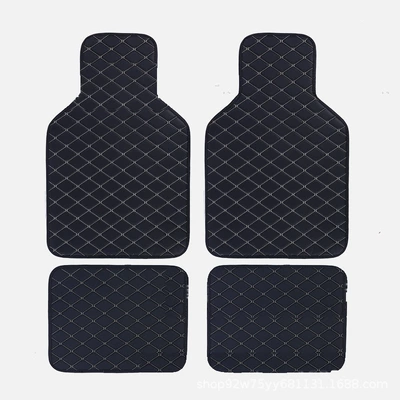 Amazon universal car floor Universal Foot Pad - black-gold-wire-protruding-tip-four-piece-set