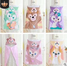 卡通可爱达菲熊星黛露雪莉玫连帽浴巾斗篷沙滩巾儿童浴袍浴衣