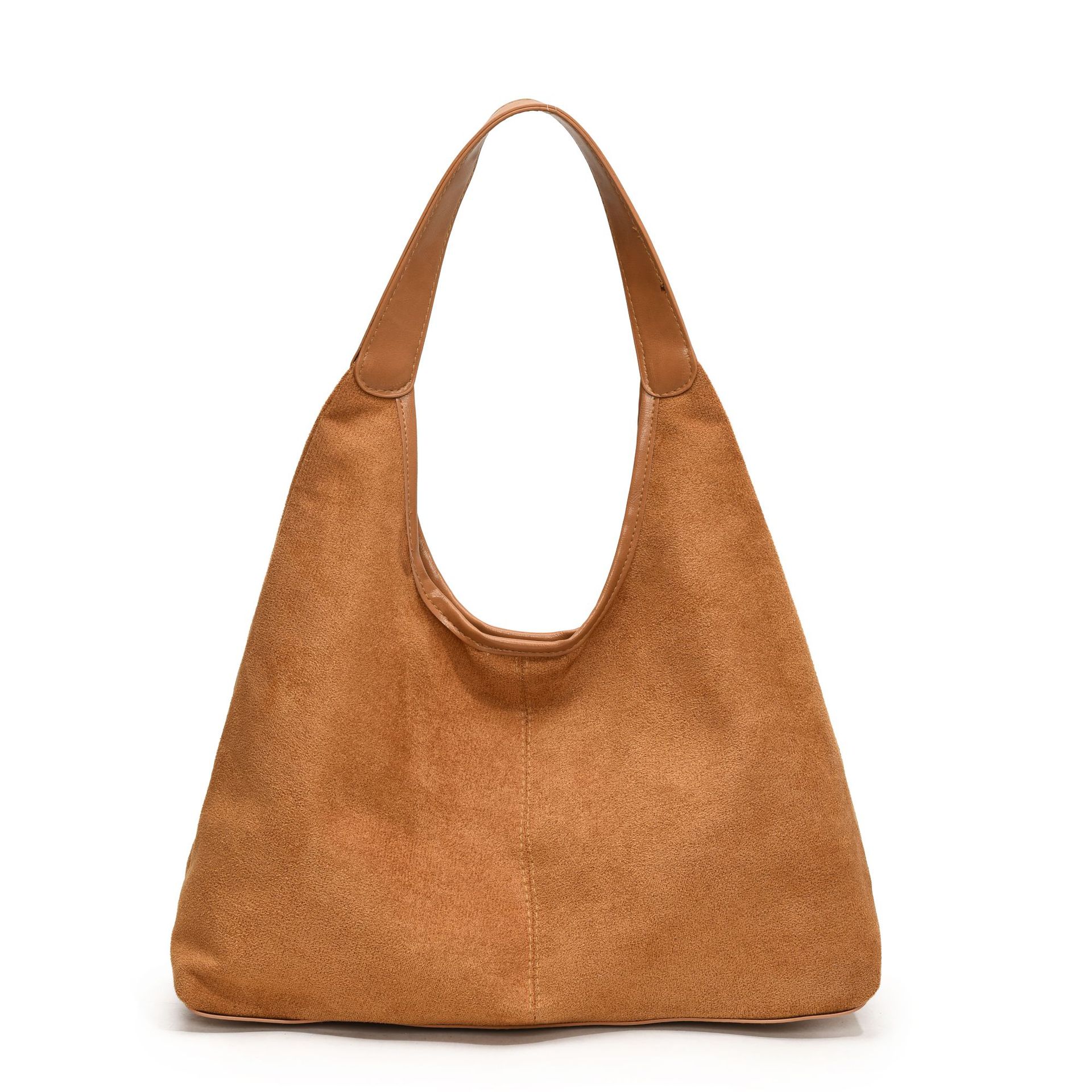 Popular bolso tote de gran capacidad mate para mujer 2024 otoño e invierno nuevo bolso de hombro simple de cercanías bolso tote de moda