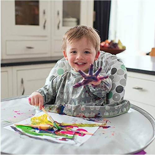 Children's independent eating placemat is not easy to get dirty, seat cushion, baby dining chair tray, leak-proof rice bib cover BLW