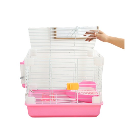Pet Boer household rabbit cage with bottom net rabbit cage easy to clean guinea pig cage honey bag cage luxury rabbit cage