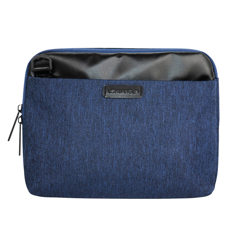 Small Recycled Rpet Business Notebook Bag with Airbag Anti-Drop Inner Sleeve, Wireless Charging Laptop Bag, Spliced Pu Crossbody Bag