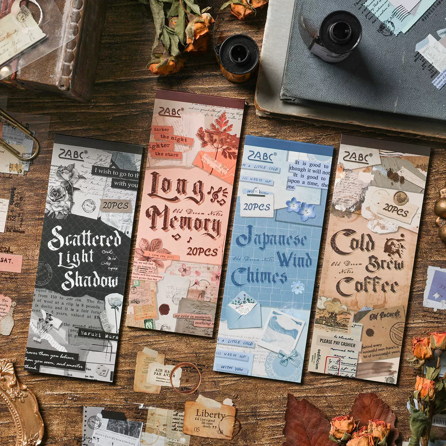 悦真旧梦手札切膜贴纸手帐贴纸书 跨境pet贴画儿童贴纸手账贴纸本