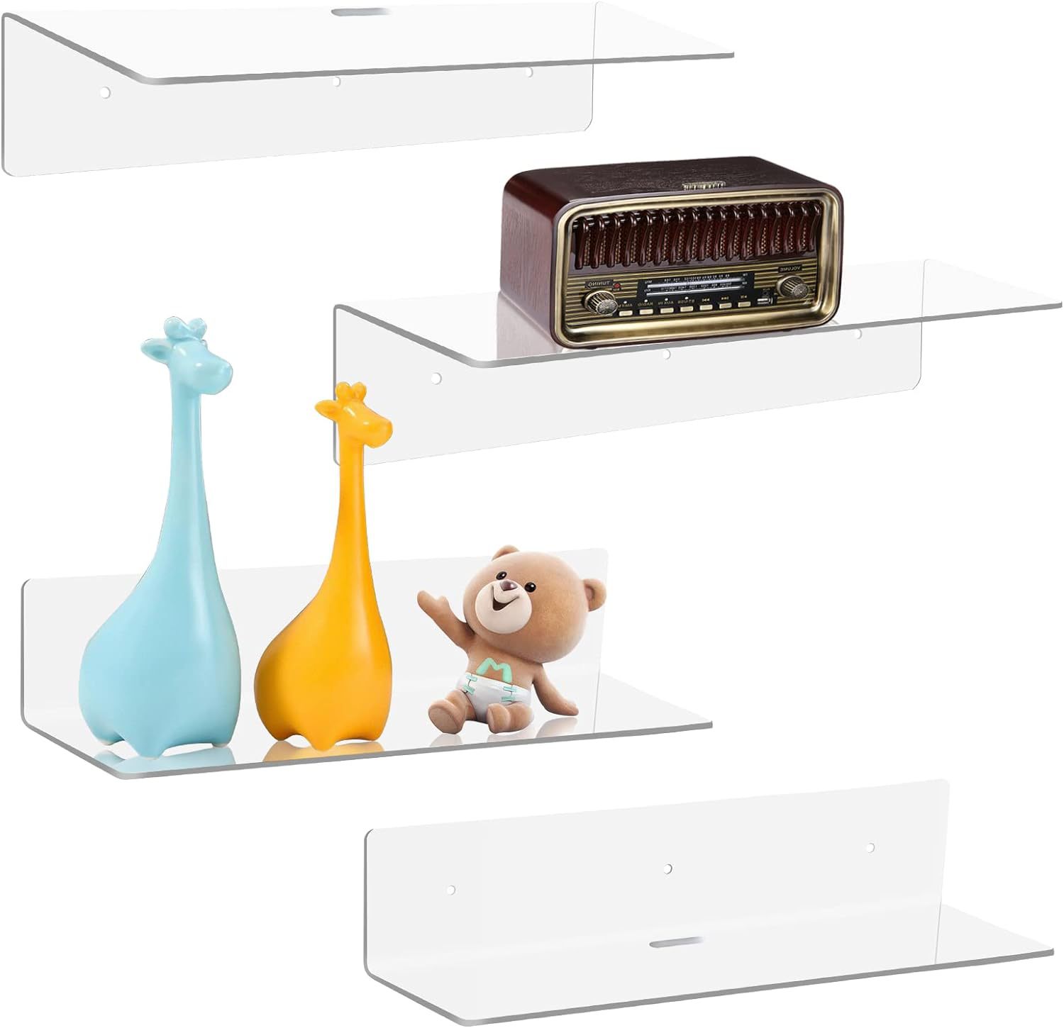 亚克力壁挂式货架摆放收纳适用于卧室客厅浴室杂物