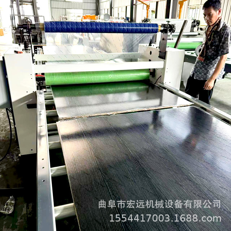 墙板覆膜机 pet膜冷胶热熔胶膜两用平贴机 竹炭木纤维板贴面机器