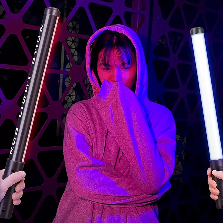 RGB手持补光棒锂电池充电手机直播全彩补光灯便携户外拍照摄影灯