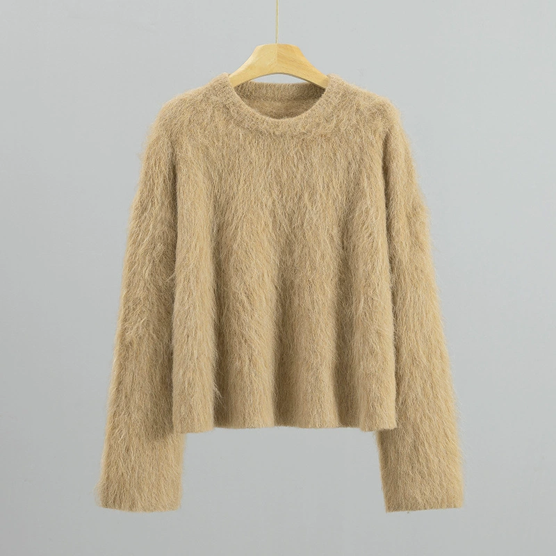 Вязаный свитер (Lineapiù) Scandinavian alpaca, свободный крой, мягкий лёгкий округлый ворот