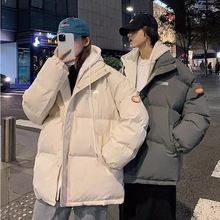 假两件棉衣女2025新款冬天外套男宽松情侣装棉袄子羽绒棉服面包服