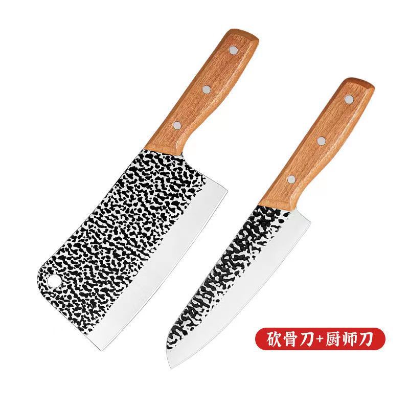 단조 및 프레스 포인트 본 커터 + 셰프 나이프