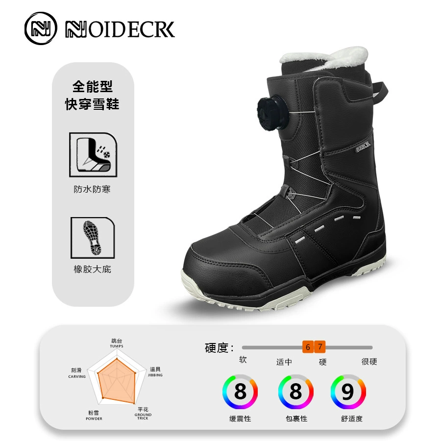 NOIDECRK новый быстрая ношение проволоки пряжка лыжная обувь высокого класса модный шпон для мужчин и женщин можно носить комфортно амортизация и гладкость