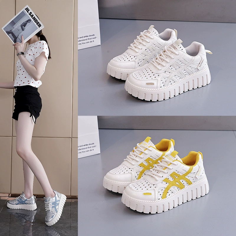 Summer footwear, universal mesh breathable sports shoes platform