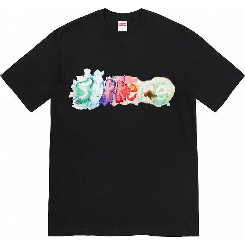 新しいアメリカのトレンディなストリートブランドミラノクロススモーククラシックユニセックスルーズで多用途なレターTシャツ|undefined