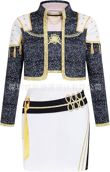2025亚马逊新款女孩恶魔猎人服装搭配流行歌手3D印花女装童装套装|undefined