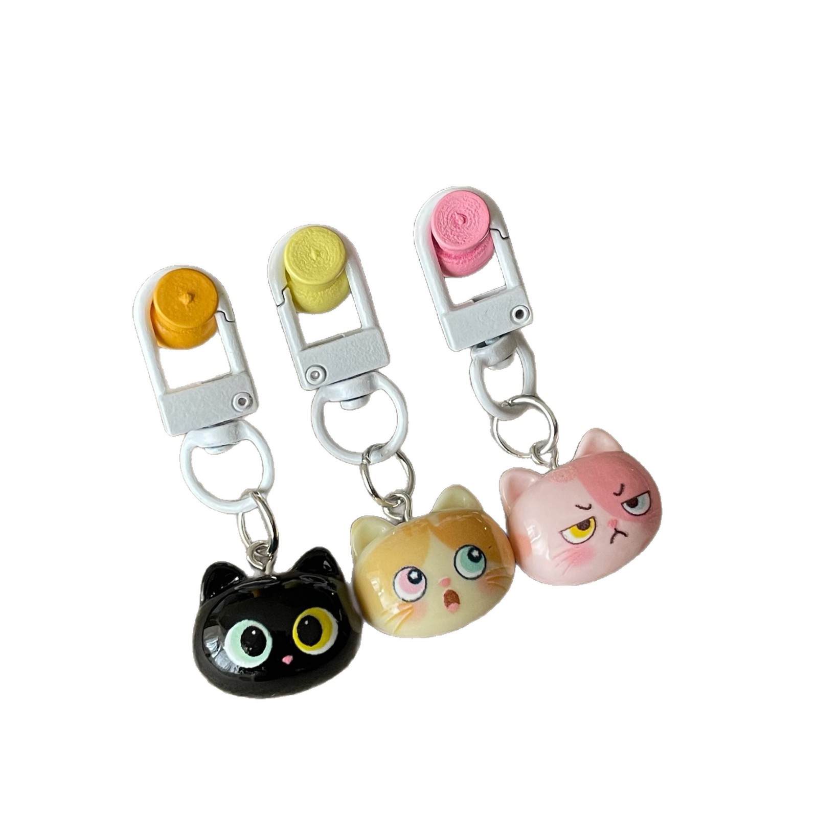 Llavero de Gato con Expresiones de Resina para Mochilas image 6