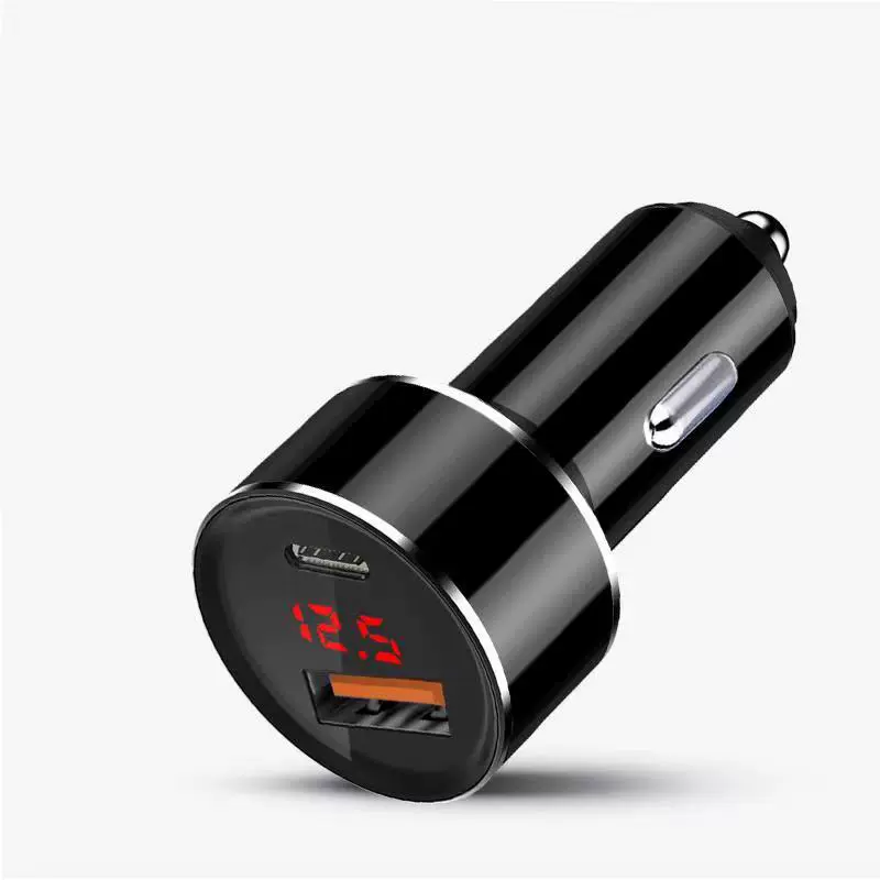 Car USB Charger 3.1A with Digital Display (4U) — Dual USB Fast Charge, PD/QC Options