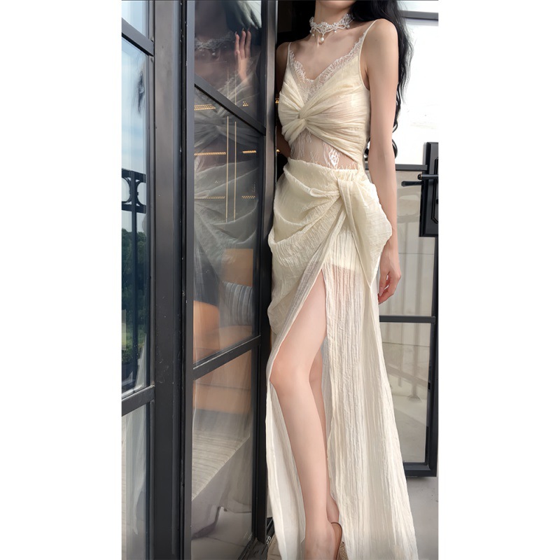 Retro elegant lace summer dress