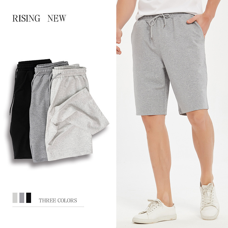 Summer New Men's Shorts Cotton Trendy Five-Point Sports Pants Wholesale Casual Loose Beach Shorts for Men