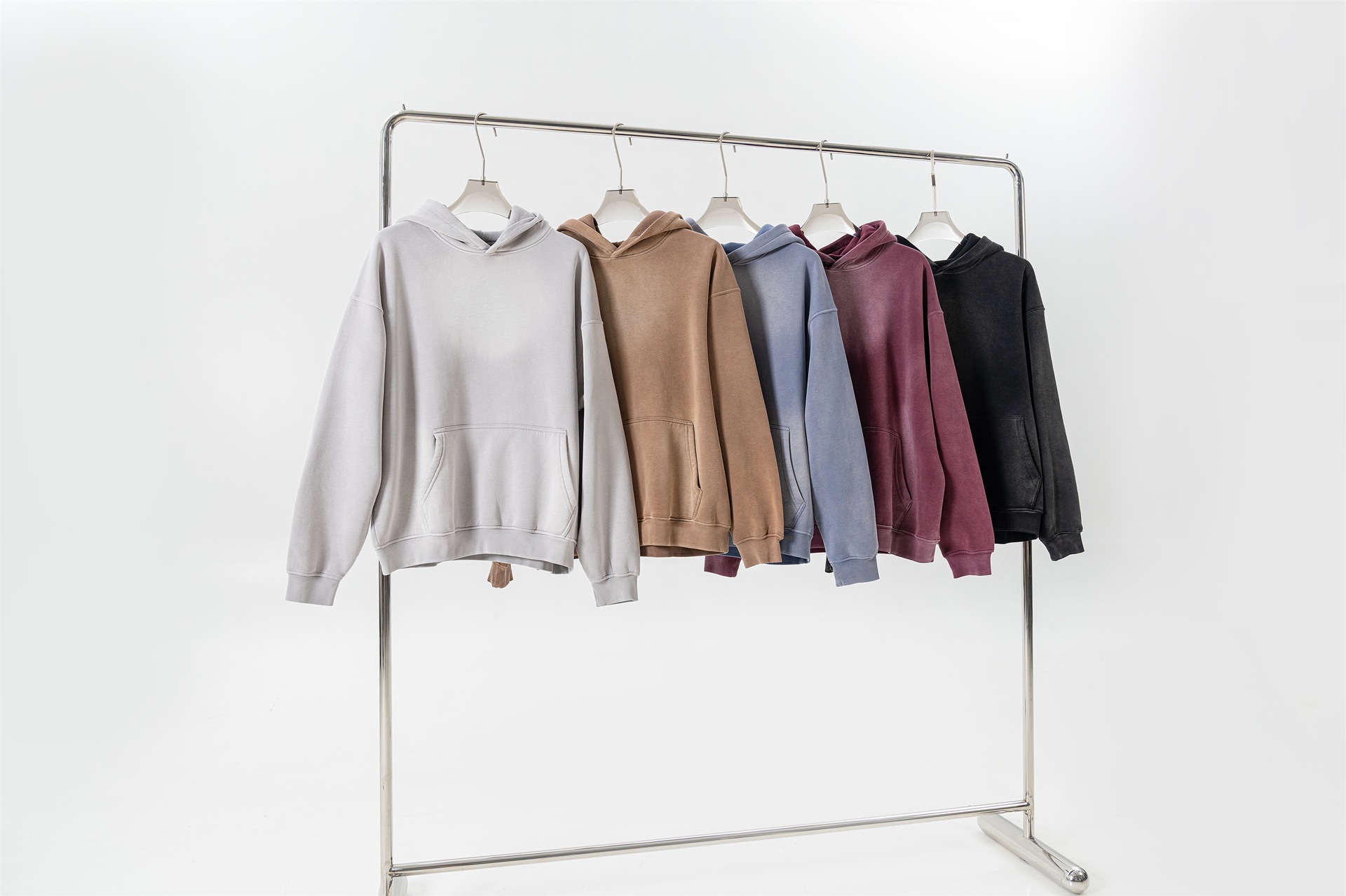 Herrenbekleidung High Street Fashion Marke Schwergewicht alt gewaschen plus samtgesprühter Affen-Kapuzenpullover_voghion.com