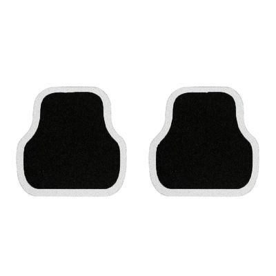 Main driving anti-dirty decoration car mat – Universal Foot Pad - black-and-white-contrast-color-2-pieces-in-the-back